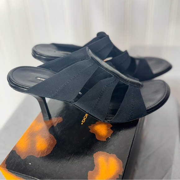 Donald J Pliner Jorry Black Mesh Elastic Heels Size 9.5N with Box & Dust Bag - Picture 9 of 13